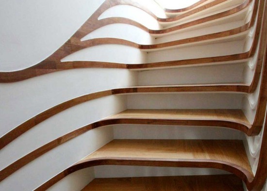 Độc đáo với cầu thang lượn sóng - Archi