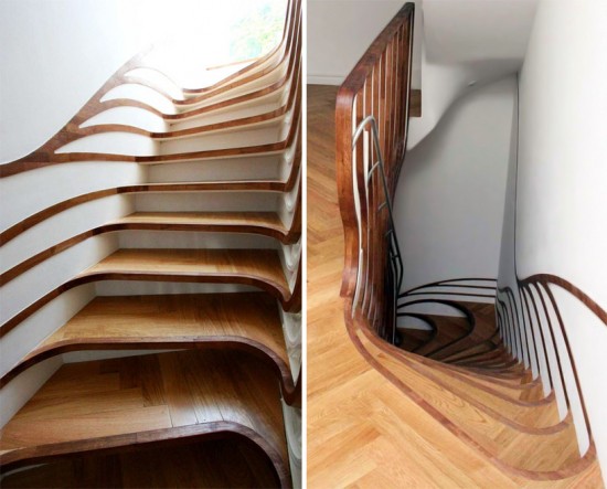 Độc đáo với cầu thang lượn sóng - Archi