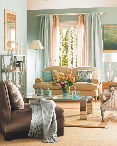 Trang trí cho phòng khách bằng những gam màu tuyệt đẹp mùa hè