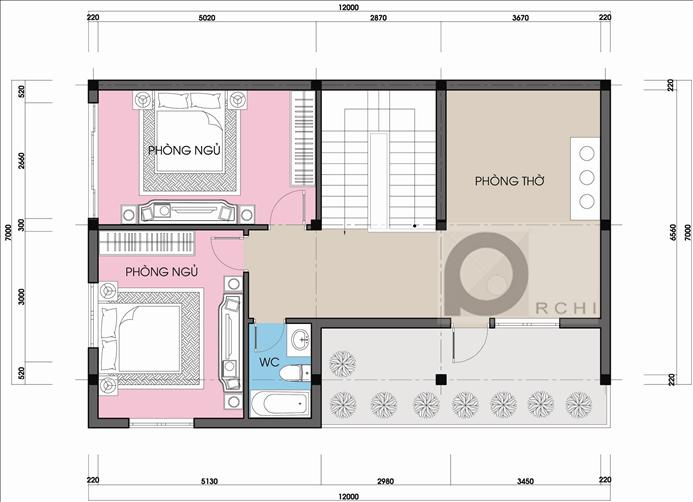 Tư vấn kiến trúc nhà phố diện tích 7x12m | ảnh 3