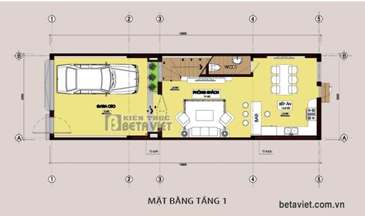 Giải pháp không gian cho nhà phố hiện đại 3 tầng | ảnh 2