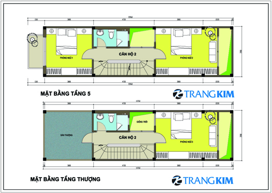 Thiết kế nhà trên đất 3,9x14m cho hai hộ gia đình | ảnh 3