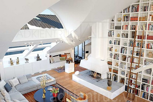 Ý tưởng thêm gác lửng cho tầng áp mái - Archi