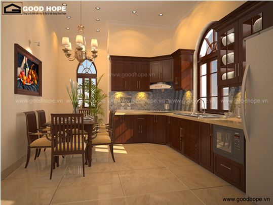 Thiết kế nội thất biệt thự cổ điển 1 tầng - Archi