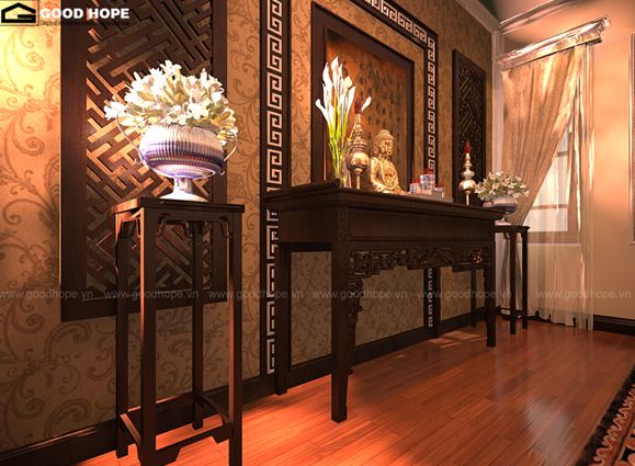 Thiết kế nội thất biệt thự cổ điển 1 tầng - Archi