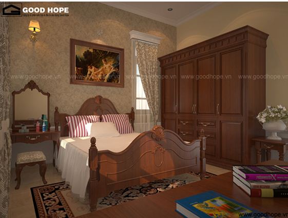 Thiết kế nội thất biệt thự cổ điển 1 tầng - Archi
